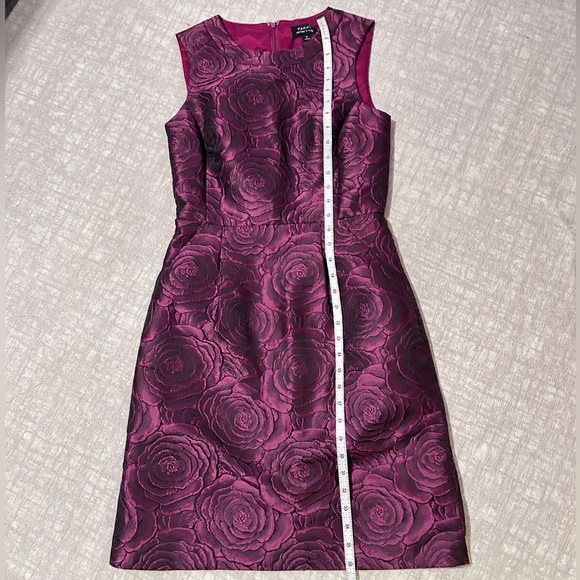 TAHARI ASL Sheath Dress in Purple with Allover Rose Print - Picture 11 of 11